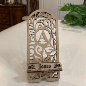 Wooden Cell Phone Stand Letters A-Z