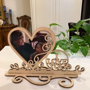 I Love You Picture Frame Natural Birch
