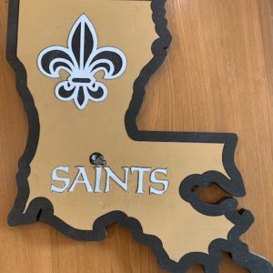 Louisiana with Saints Gold with Black Trim