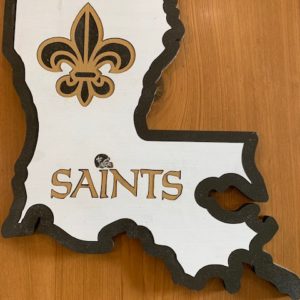 Louisiana with Saints White with Black Trim