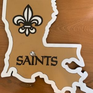 Louisiana with Saints Gold with White Trim