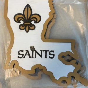 Louisiana with Saints White with Gold Trim