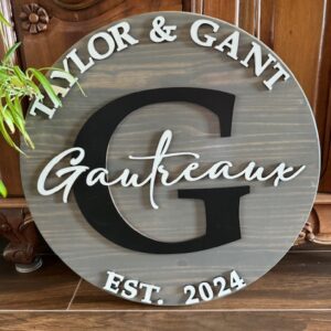 Family Name Round Signs